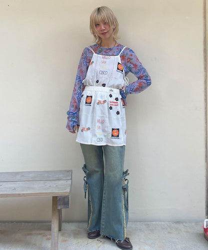 5/1(星期四)10:00～開始【HELLO.SANFRANCISCO/你好，舊金山】印度原刺繡緞面吊帶衫