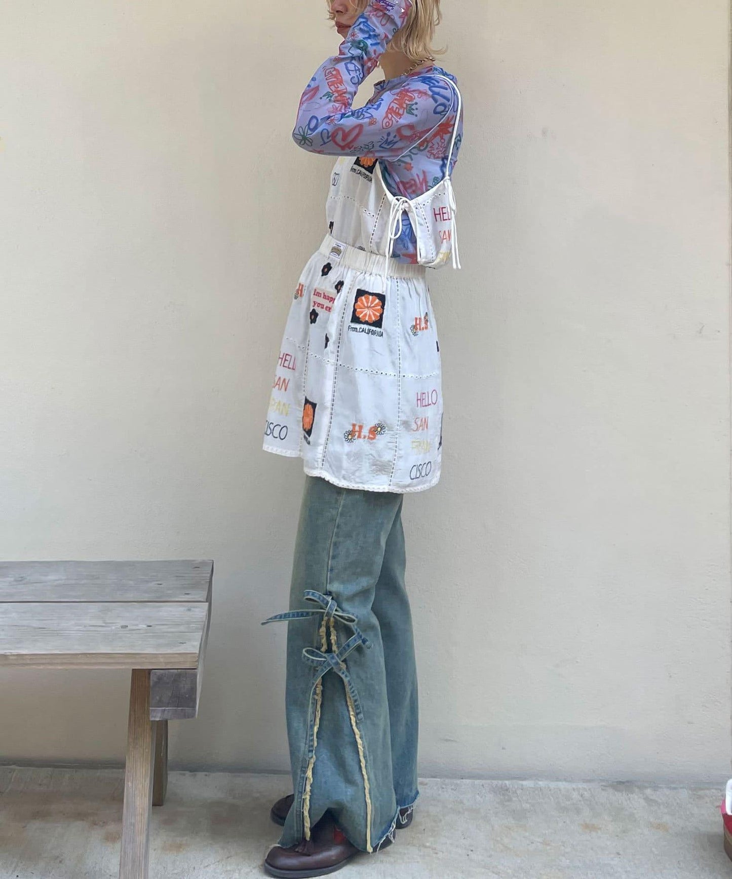 5/1(星期四)10:00～開始【HELLO.SANFRANCISCO/你好，舊金山】印度原刺繡緞面吊帶衫