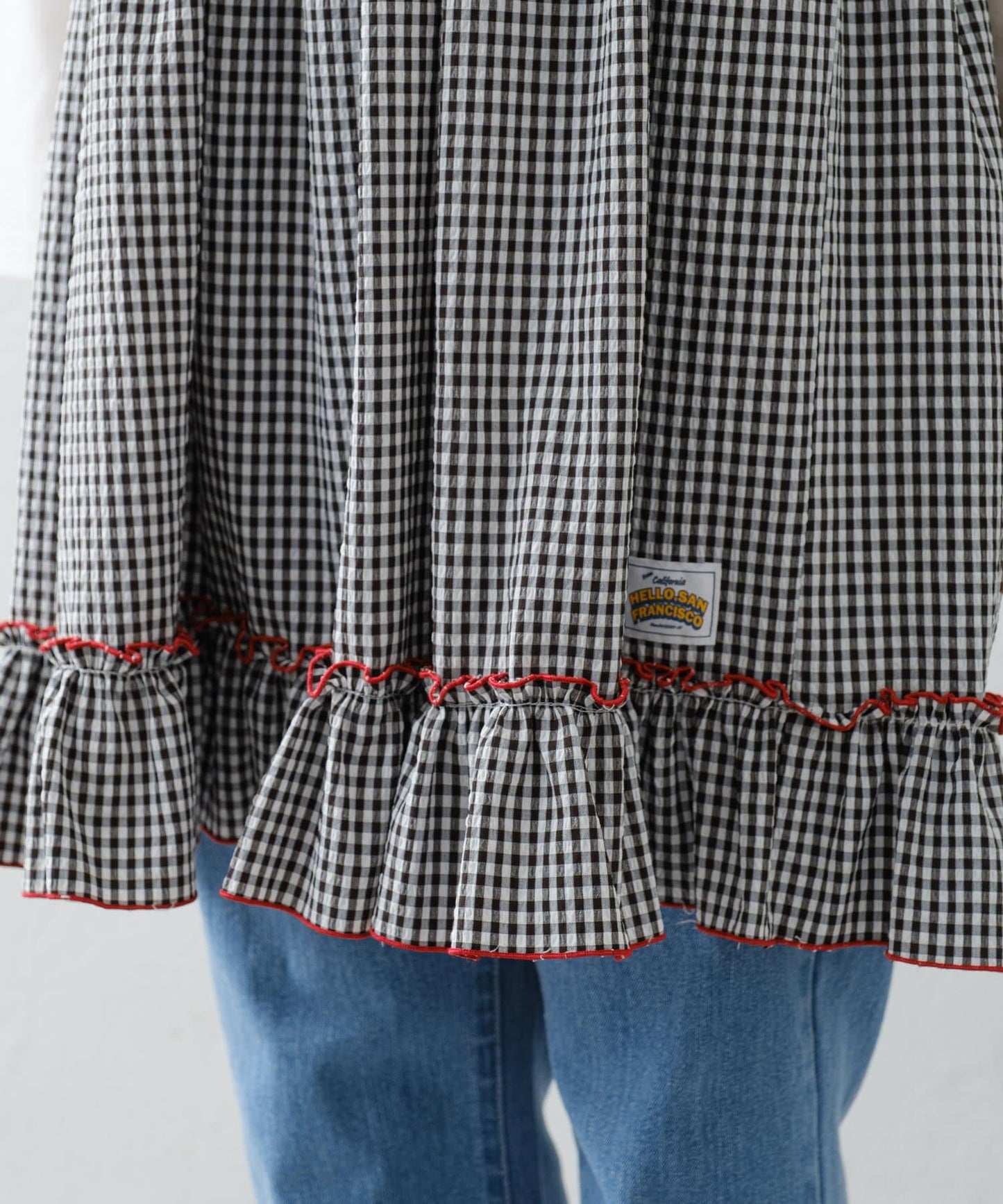 【HELLO.SANFRANCISCO】2WAY綁帶抽褶連衣裙露肩連衣裙