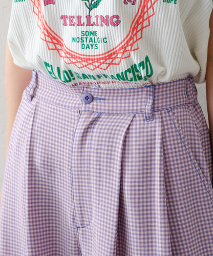 【HELLO.SANFRANCISCO】格子印花休閒褲