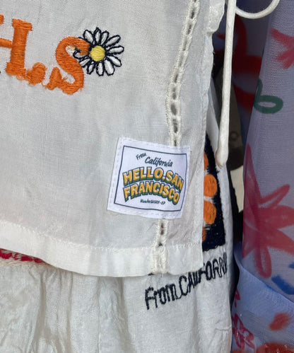 5/1(星期四)10:00～開始【HELLO.SANFRANCISCO/你好，舊金山】印度原刺繡緞面吊帶衫