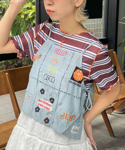 5/1(星期四)10:00～開始【HELLO.SANFRANCISCO/你好，舊金山】印度原刺繡緞面吊帶衫