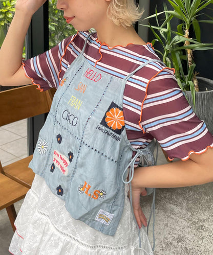 5/1(星期四)10:00～開始【HELLO.SANFRANCISCO/你好，舊金山】印度原刺繡緞面吊帶衫