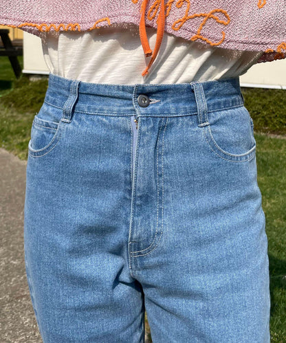 5/1（星期四）10:00開始【HELLO.SANFRANCISCO/你好，舊金山】下襬荷葉邊喇叭牛仔褲