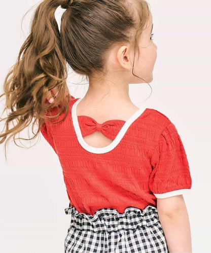 後蝴蝶結袖口蝴蝶結T恤