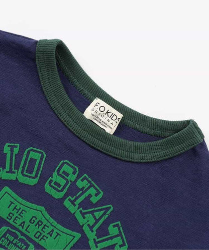 大學標誌拼接T恤