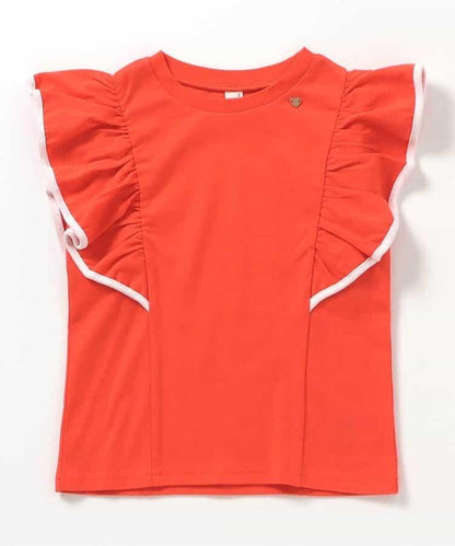 荷葉邊拼接上衣