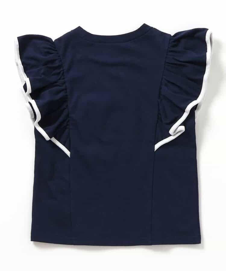 荷葉邊拼接上衣