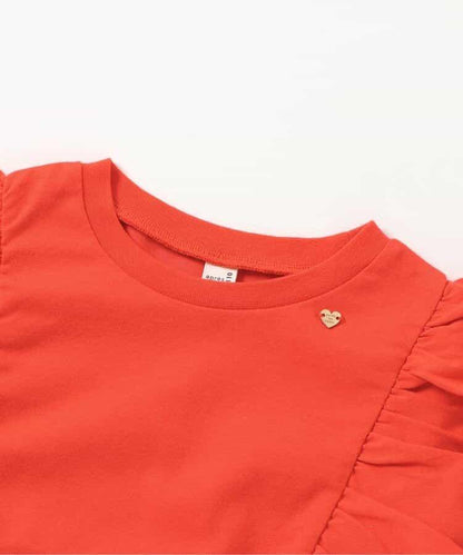 荷葉邊拼接上衣