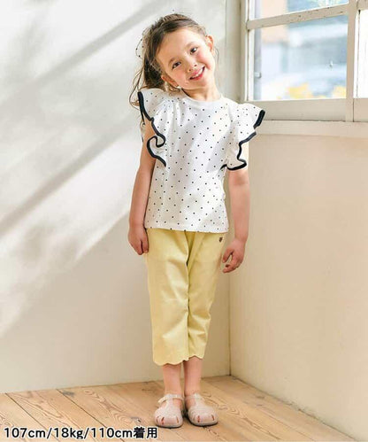 荷葉邊拼接上衣