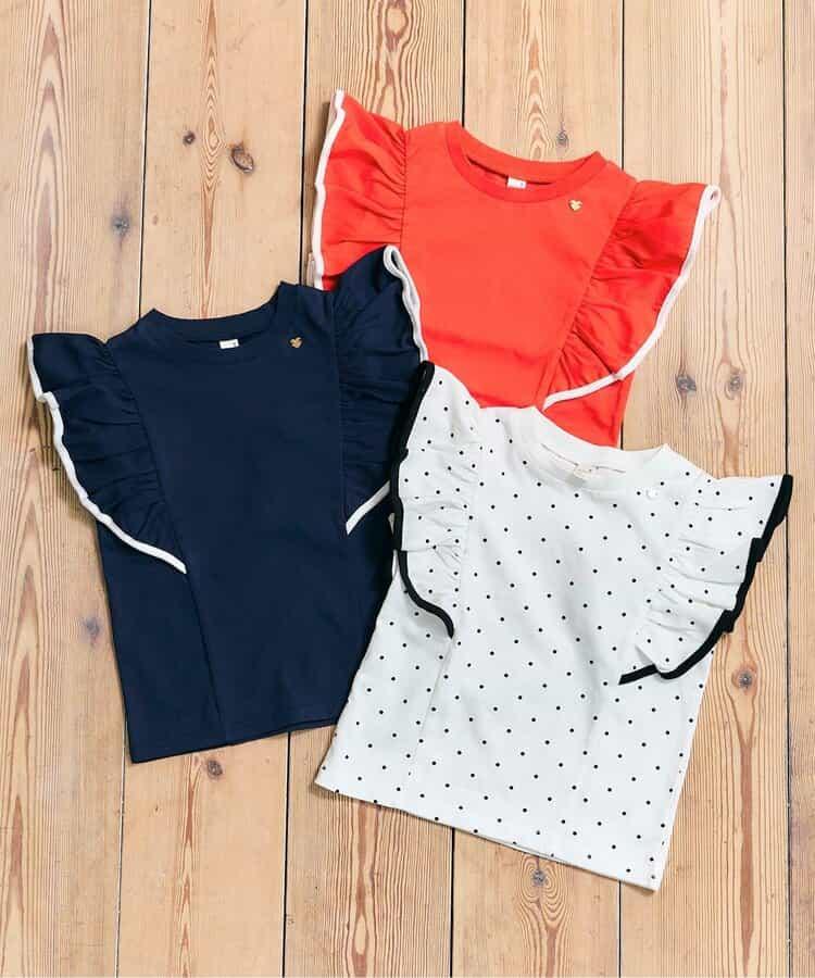 荷葉邊拼接上衣