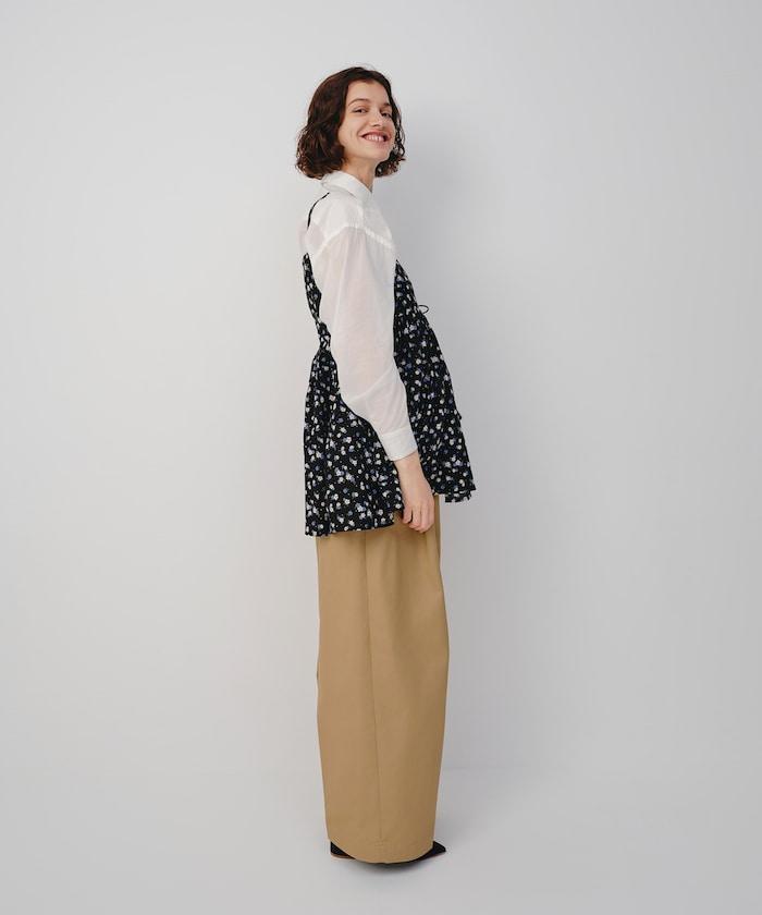 印度卡什米爾吊帶長款束腰襯衫