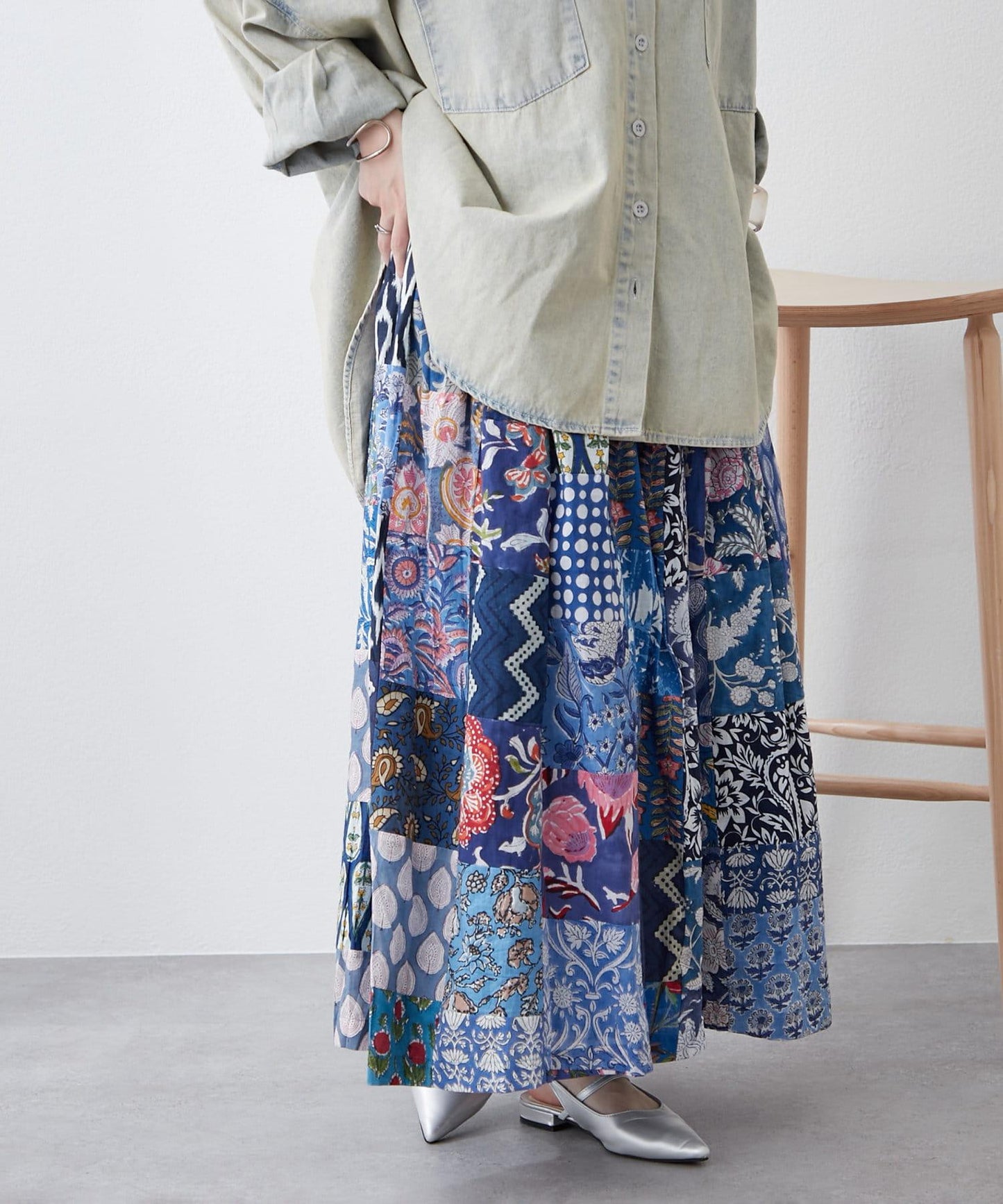 【印度系列】拼接半身裙