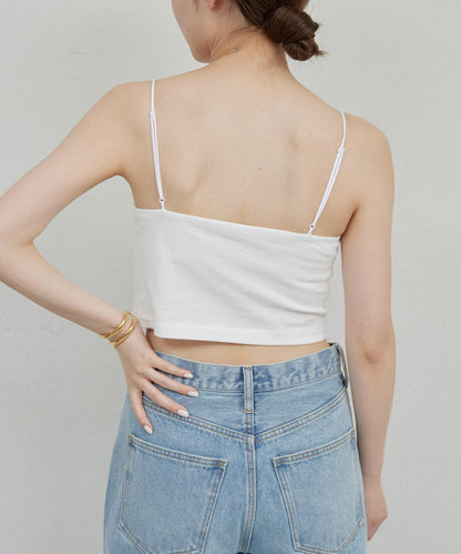 【La nature linge】短款熊圖案吊帶背心