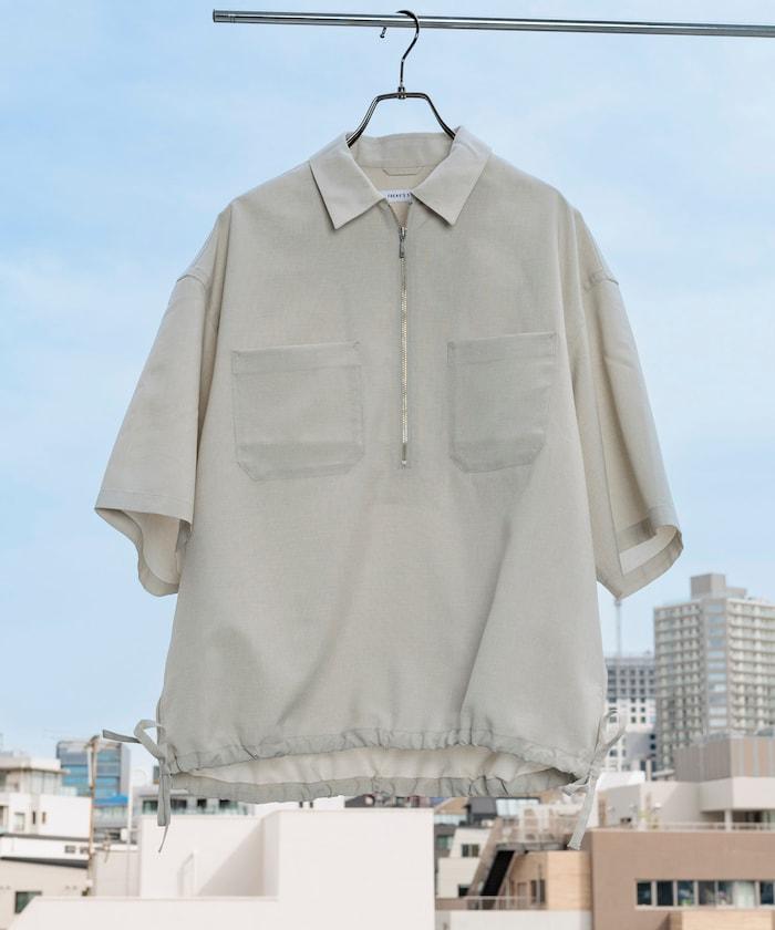 Reflax 功能性材料 輕鬆合身 半拉鍊襯衫 短袖