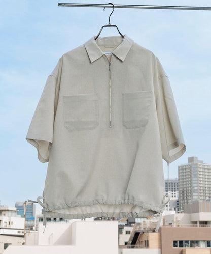 Reflax 功能性材料 輕鬆合身 半拉鍊襯衫 短袖