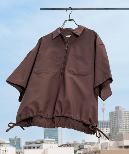 Reflax 功能性材料 輕鬆合身 半拉鍊襯衫 短袖