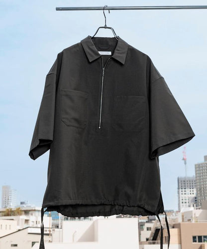 Reflax 功能性材料 輕鬆合身 半拉鍊襯衫 短袖