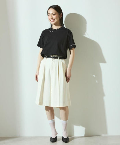 有機棉 心形 標誌刺繡T恤 / 圓領 單點標誌 刺繡短袖T恤