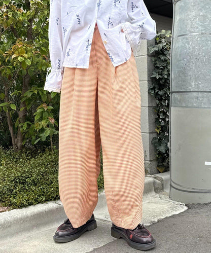 【HELLO.SANFRANCISCO】格子印花休閒褲