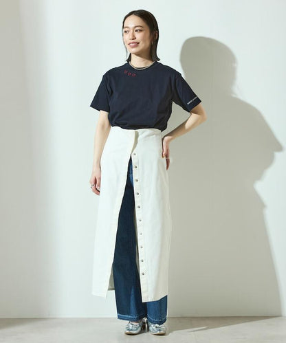 有機棉 心形 標誌刺繡T恤 / 圓領 單點標誌 刺繡短袖T恤