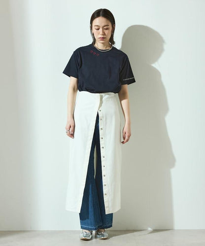 有機棉 心形 標誌刺繡T恤 / 圓領 單點標誌 刺繡短袖T恤