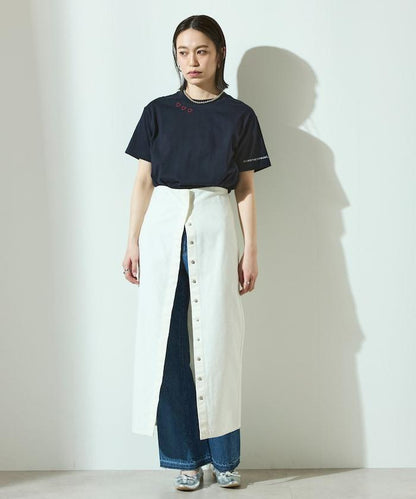 有機棉 心形 標誌刺繡T恤 / 圓領 單點標誌 刺繡短袖T恤