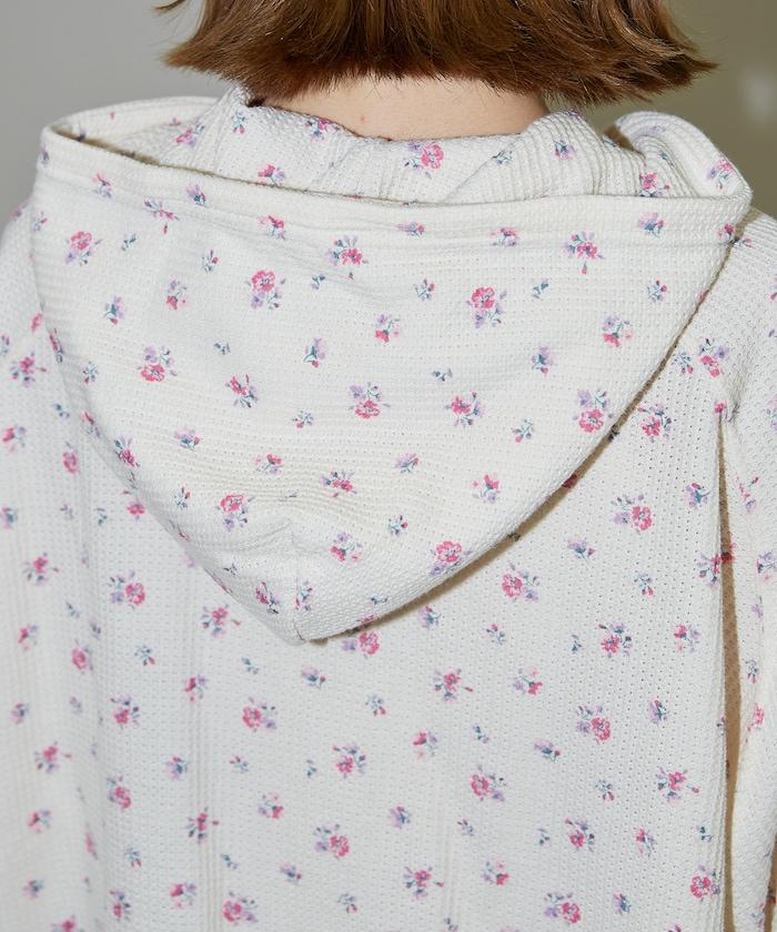 華夫格花紋雙拉鍊帽衫