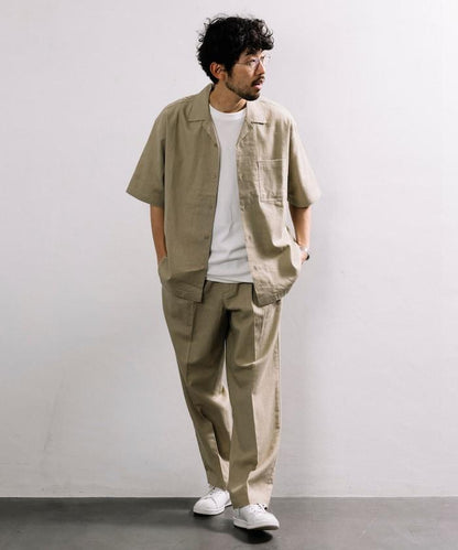 亞麻棉輕便休閒褲