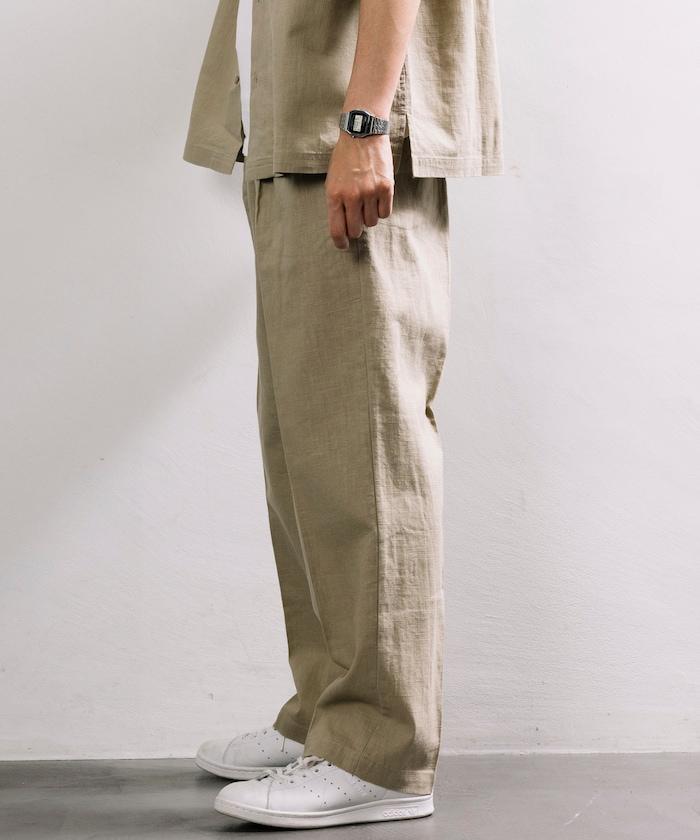 亞麻棉輕便休閒褲