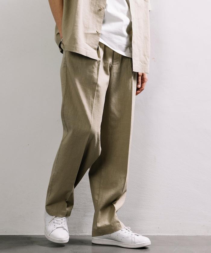 亞麻棉輕便休閒褲