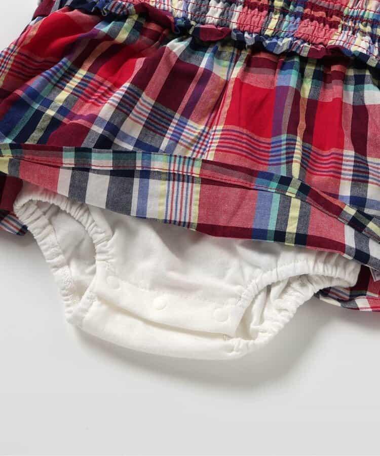 【連衣裙】格紋·夏季水果圖案女童連體褲