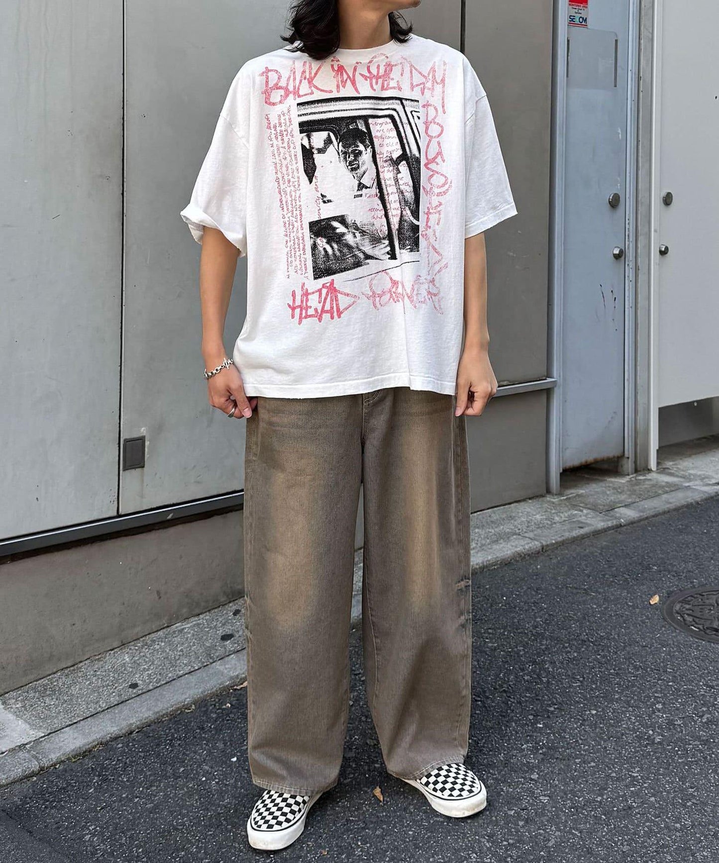 超大鬆緊牛仔褲