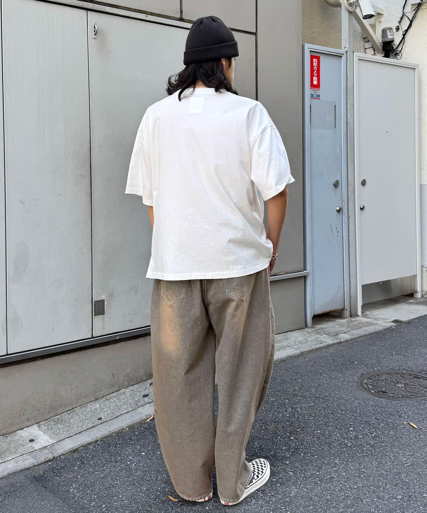 超大鬆緊牛仔褲