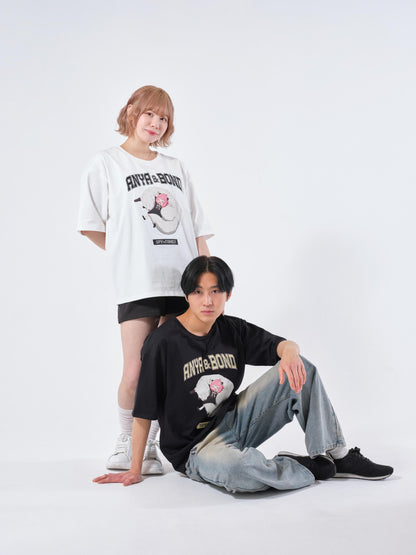 《間諜過家家》| AMICIS 午睡 T恤 刺繡款 黑色 XL尺碼