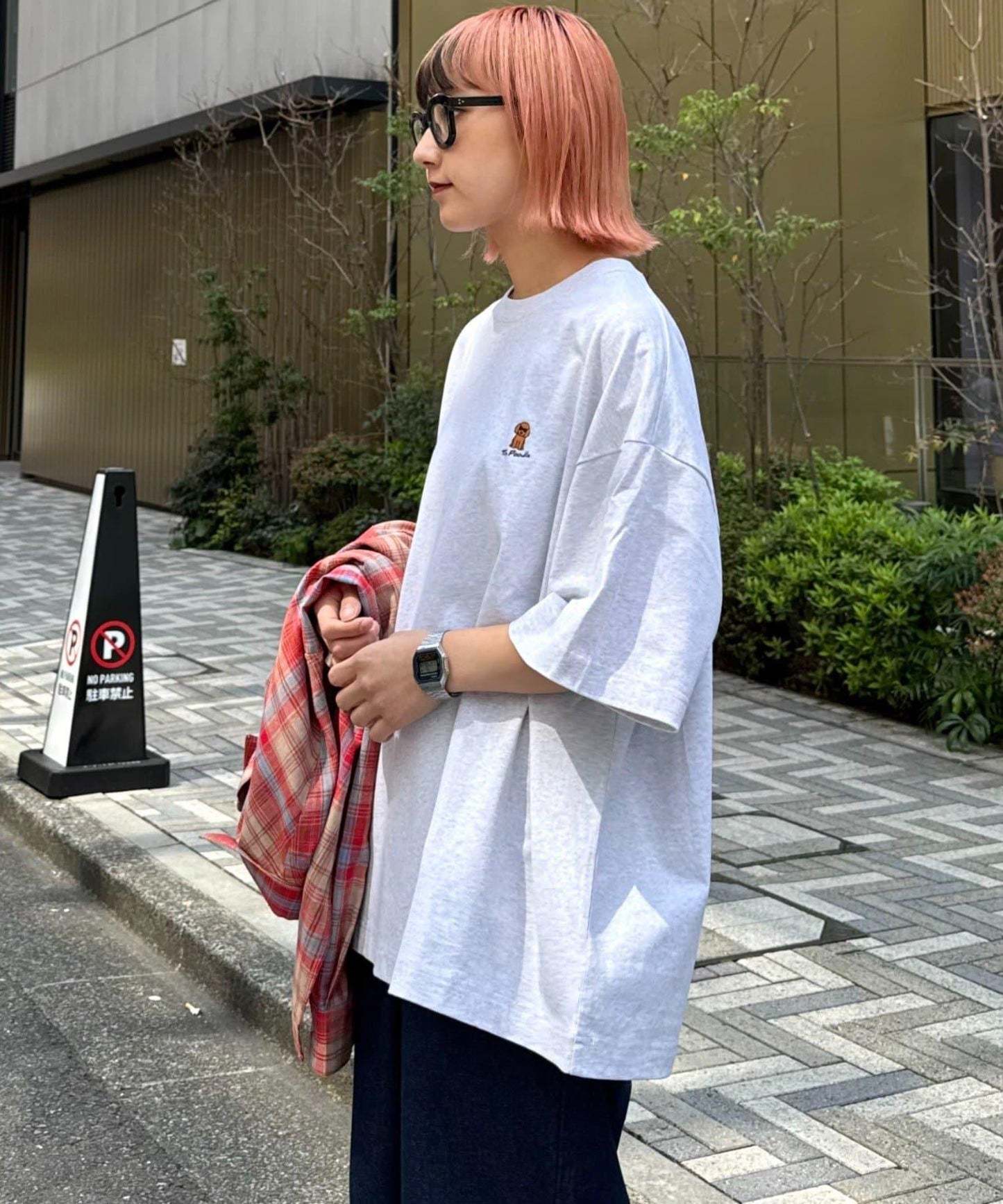 【狗狗】男女通用動物刺繡logo短袖T恤