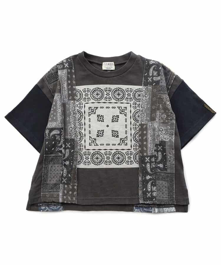 【兒童款】印花拼接頭巾T恤