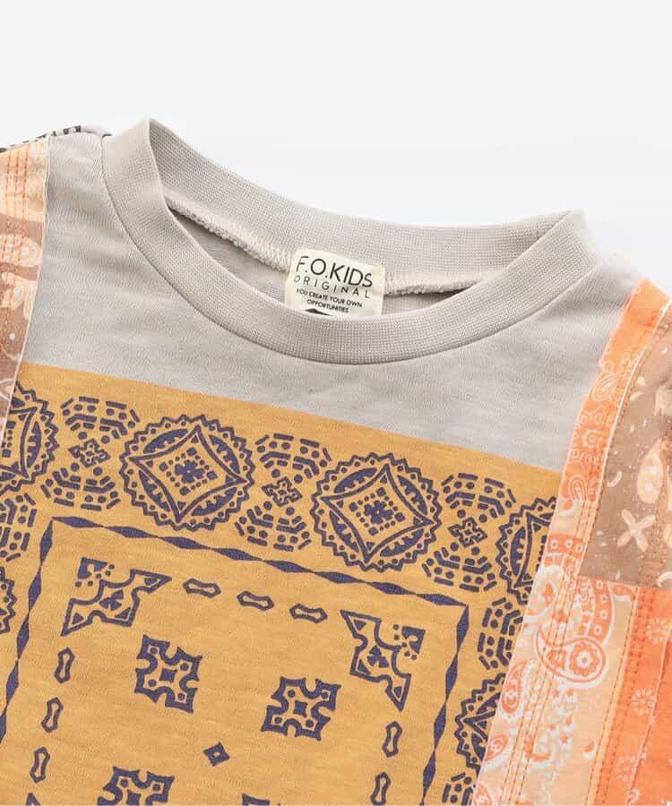 【兒童款】印花拼接頭巾T恤