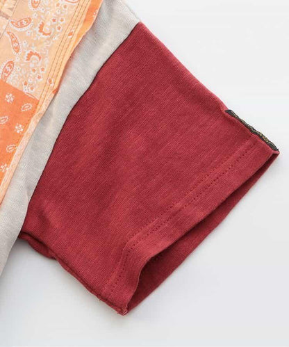 【兒童款】印花拼接頭巾T恤