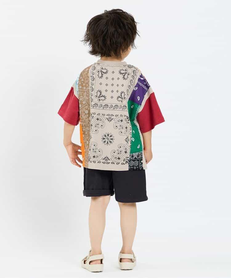 【兒童款】印花拼接頭巾T恤