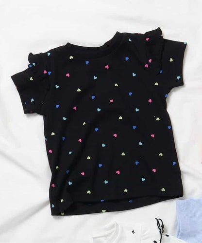 袖口荷葉邊T恤/七日風格