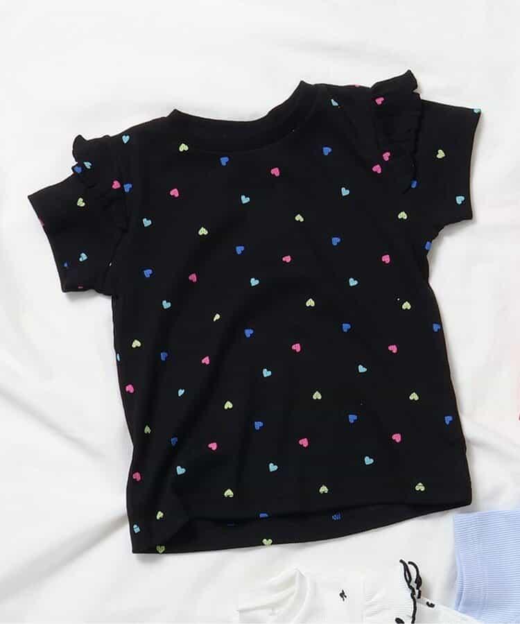 袖口荷葉邊T恤/七日風格