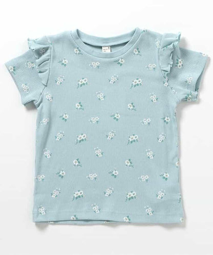 袖口荷葉邊T恤/七日風格