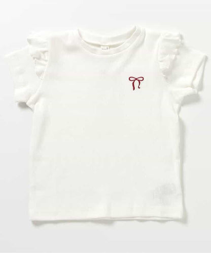 袖口荷葉邊T恤/七日風格