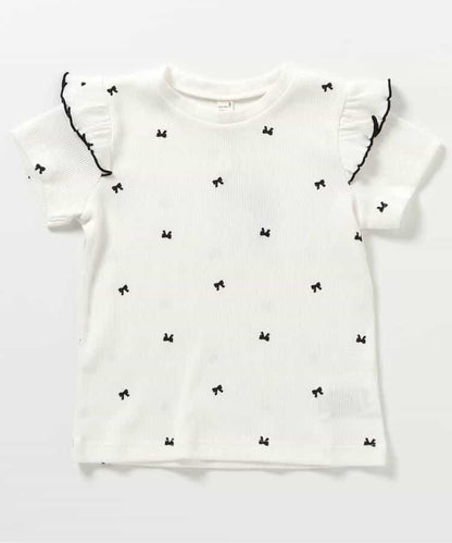 袖口荷葉邊T恤/七日風格