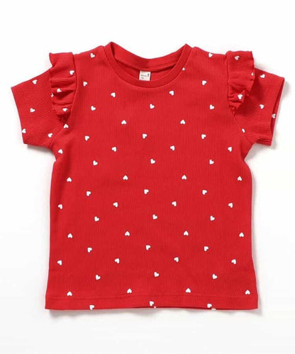 袖口荷葉邊T恤/七日風格