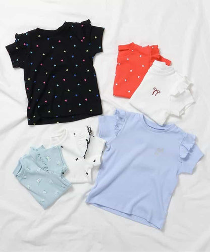 袖口荷葉邊T恤/七日風格