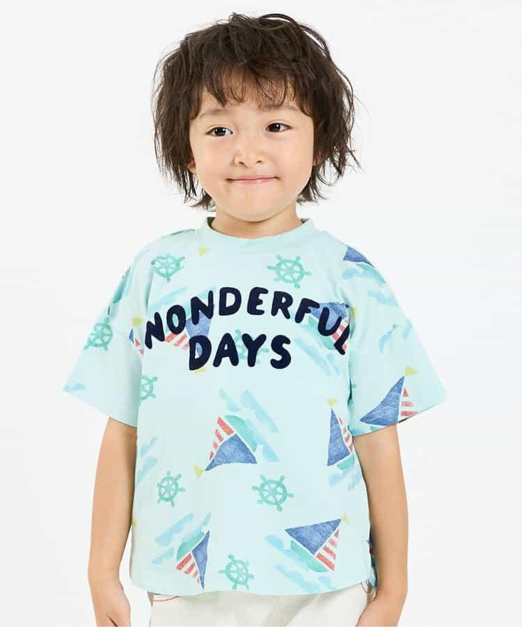 大號冰淇淋和遊艇圖案T恤