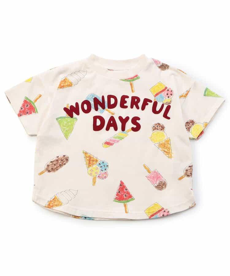 大號冰淇淋和遊艇圖案T恤