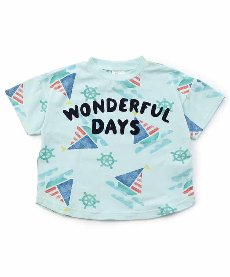 大號冰淇淋和遊艇圖案T恤